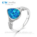 Blue Opal Fire Stone Women Fashion Jewelry Finger Ring Wedding Ring Size 5/6/7/8/9 High Quality